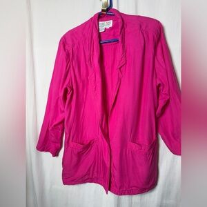 80s Vibrant Colorayons Pink Women's Jacket